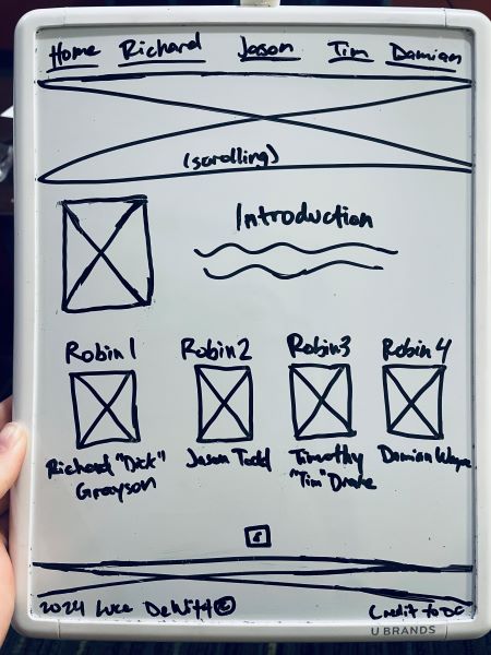 home page wireframe